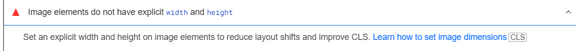 PageSpeed Insight Image dimensions Error
