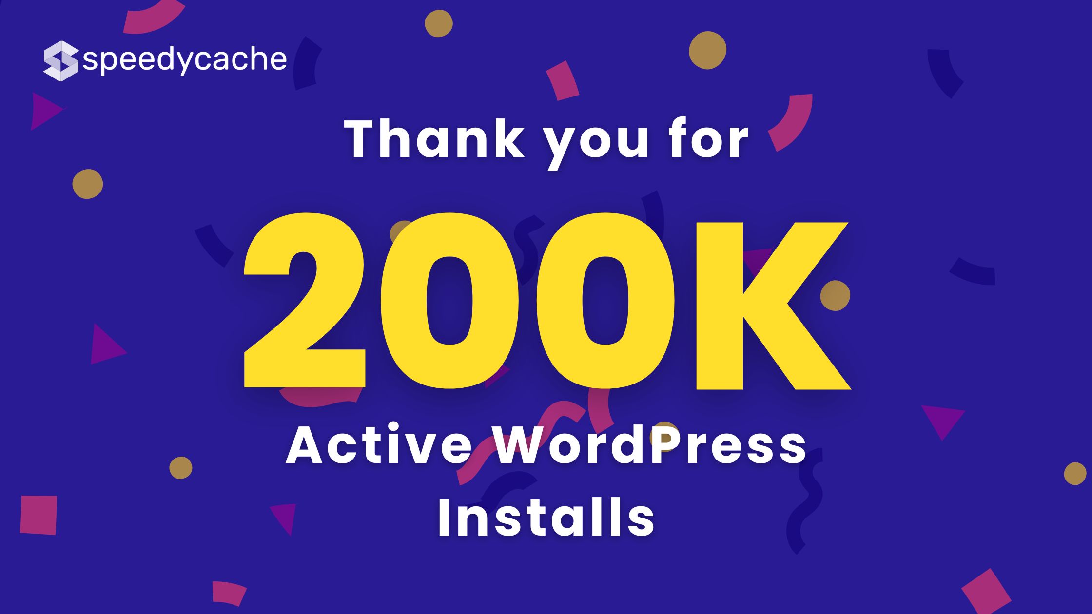 SpeedyCache Crossed 200K active wordpress installs